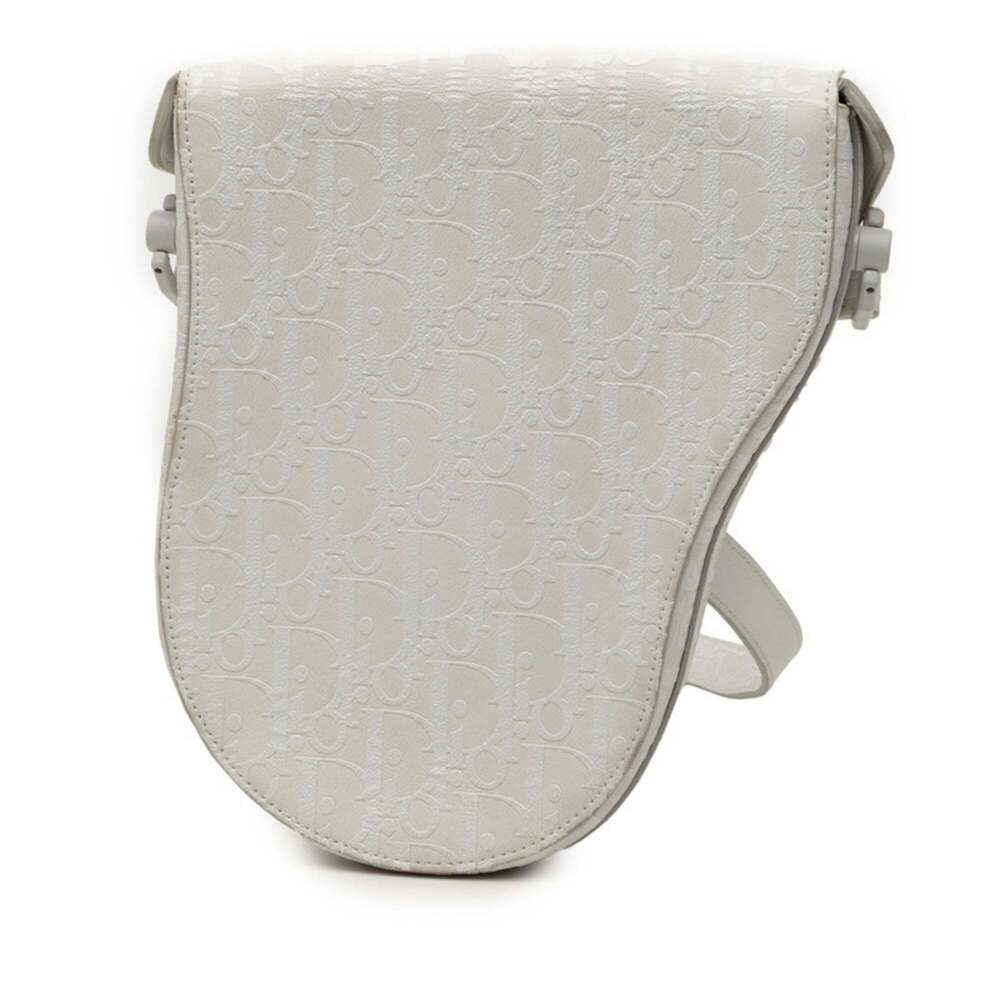 CHRISTIAN DIOR White Leather Shoulder Bag - Picture 2 of 8